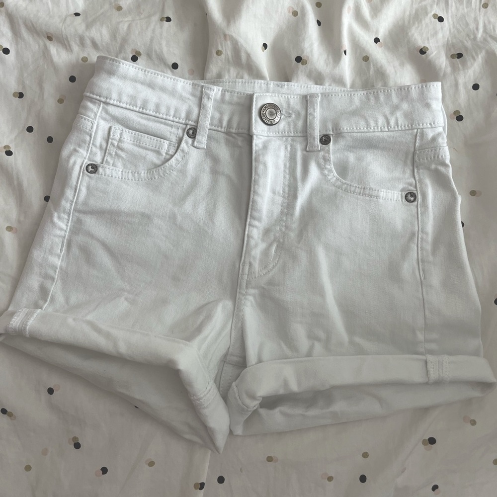 American Eagle white jean shorts
